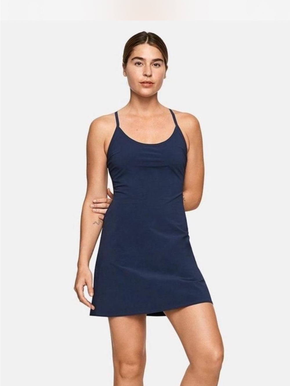 Outdoor Voices Navy Active Tank with Thin Straps The Exercise Dress